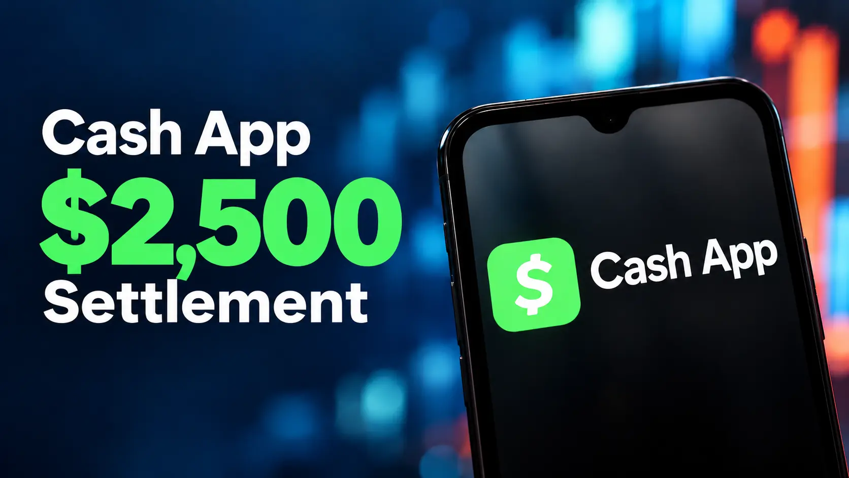 Smartphone, calculator and dollar bills illustrating how much a Cash App settlement payout could be