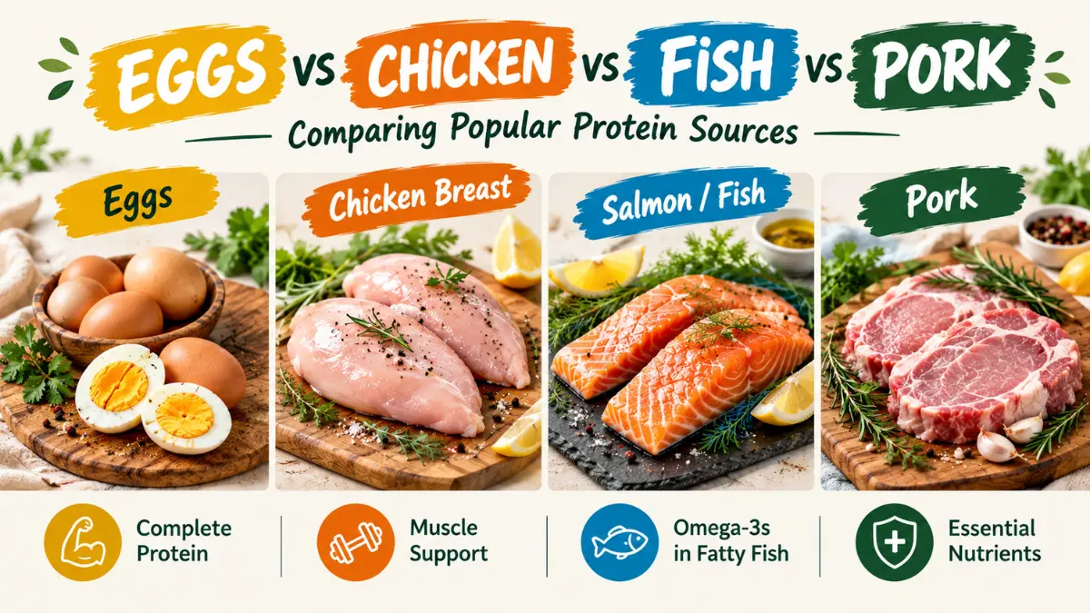 Eggs vs. Chicken vs. Fish vs. Pork: Which Is the Healthiest Protein Source?