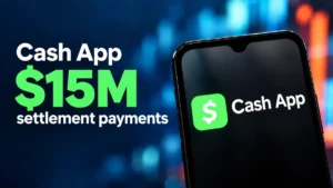 Smartphone with security padlock and dollar bills representing the Cash App data breach settlement payments