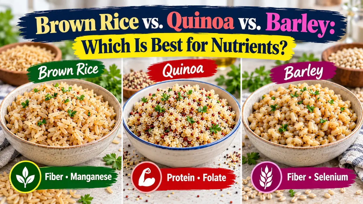 Brown Rice vs. Quinoa vs. Barley: Which Is Best for Nutrients?