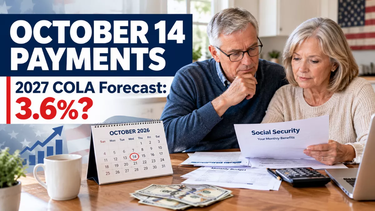 Social Security October 14 Payments: Who Gets a Check as the 2027 COLA Forecast Reaches 3.6%?